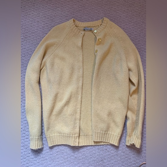 Glenayr Kitten wool button up sweater- vintage 1970s Shetland blend - Picture 1 of 2